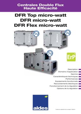 Centrales double flux pour milieux tertiaires jusqu'à 15 000 m3/h | DFR micro-watt