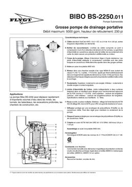 Gamme de pompes submersibles pour liquides chargés | Bibo