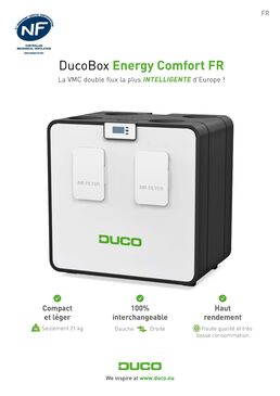 DucoBox Energy Comfort FR | La VMC double flux pour la construction neuve