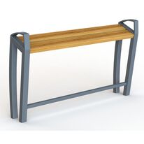 Assis-debout urbain | Assis / Debout Norm 2 places en acier et bois