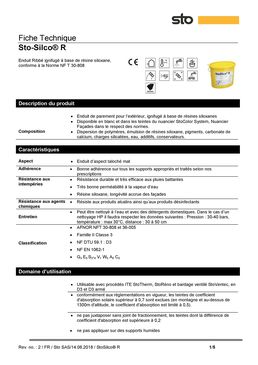 Enduits à base de résine siloxane | StoSilco MP / K / R