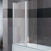 Pare baignoire verre clair 5 mm 1 volet fixe + 1 volet pivotant | SPREO EPURE 