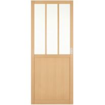 Porte coulissante verrière chêne plaqué | LAPEYRE SERVICES