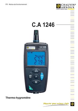 Thermo-hygromètre enregistreur Chauvin Arnoux à utilisation fixe ou portative | CA1246