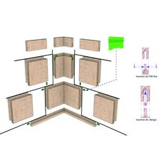Modules de construction modulaire en OSB ou ESB pour murs ou cloisons | FIBS BB - Chêne 