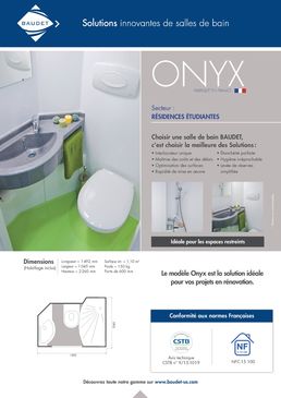 Salle de bain préfabriquée ultra-compacte | ONYX | Gamme BAUDET INTIAL