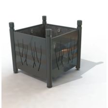 Jardinière de ville Arcachon - Tête 2 gorges peint & métal