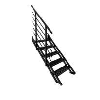 Escalier extérieur NEW YORK 2 droit 4 à 6 marches Métal Caillebotis | LAPEYRE SERVICES