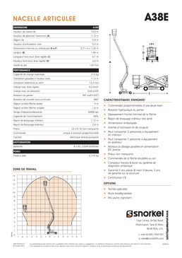 Nacelle à bras articulé électrique pour tous travaux en hauteur | A38E