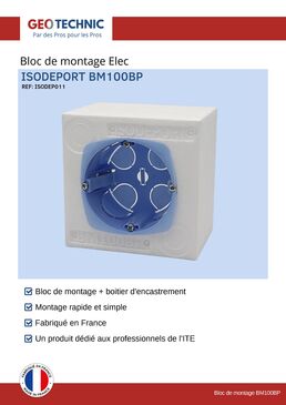 Bloc de montage électrique pour encastrement en ITE | ISODEP011