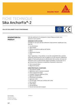 Résine de scellement chimique | Sika Anchorfix-2