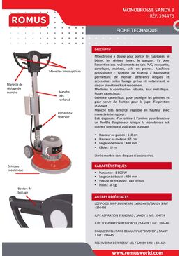 Monobrosse sols | SANDY 3 