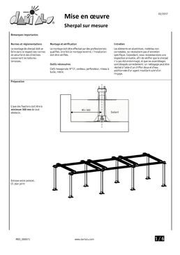 Système de structure support en aluminium pour équipement technique en toiture | Sherpal F