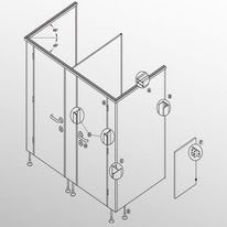 Système pour parois de séparation pour douches et salles de bain