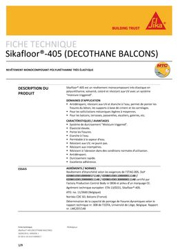 Etanchéité liquide colorée pour balcons | Sikafloor-405