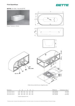 Baignoire murale | BetteLux Oval V Silhouette