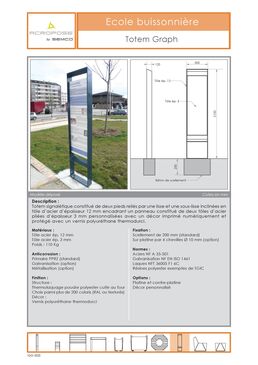 Totem signalétique | Totem Graph en acier avec décor personnalisable