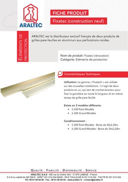 Pare-feuilles pour gouttières aluminium | Grille Stop (GutterClean) et Fixatech (T-Rex)
