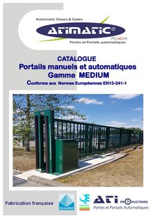 Catalogue portails automatiques et manuels