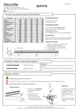 Luminaires décoratifs LED ou fluo pour montage en angle | Soffite