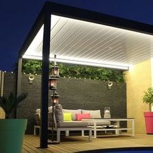 Pergola bioclimatique en aluminium finition thermo-laquée à motorisation | Lounge  