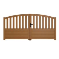 Portail battant bois LANDES avec accessoires réglables | LAPEYRE SERVICES