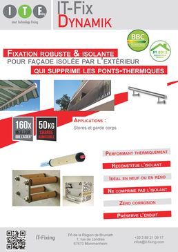 Rupteur thermique ponctuel pour façade isolée par l'extérieur | IT-Fix Dynamik