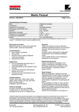 Mastic acrylique souple pour joints de finition | JOINT PARQUET