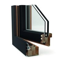 Fenêtre bois à capotage aluminium résistante au feu | Bois-Alu 95 E30/EI30