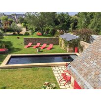 Margelle de piscine en U façon pierre | ROUVIÈRE COLLECTION