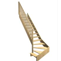 Escalier Aria quart tournant bas marche débordante rampe Idéal | LAPEYRE SERVICES