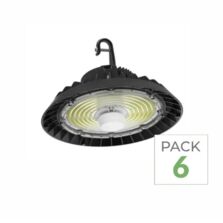 Suspension LED industrielle UFO dimmable | Pack de 6 cloches LED 250 W avec détecteur de mouvement