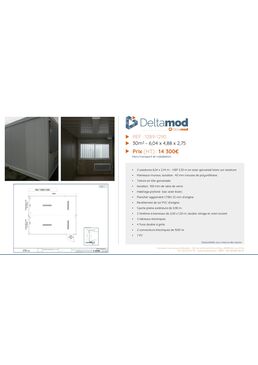 Bâtiment modulaire d'occasion 1289-1290 - 30 m² | Cougnaud  