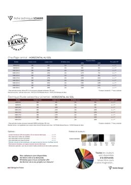 Radiateur design à ailettes | VD4688 acier inertie fluide