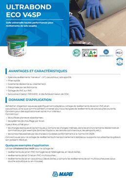Colle acrylique universelle | ULTRABOND ECO V4SP pour LVT, caoutchouc et sols sportifs
