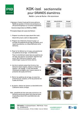 Isolant sectionnel pour grands diamètres | KOK‑isol sectionnelle 