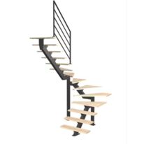 Escalier Elliot double quart tournant intermédiaire rampe Fera | LAPEYRE SERVICES