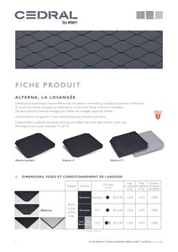 Ardoise fibres-ciment losangée pour toiture et façade | Alterna