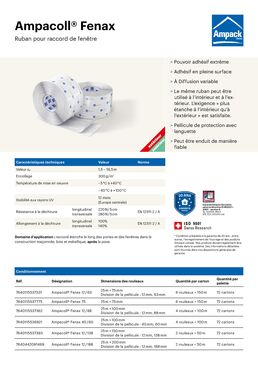 Ruban de raccord étanche de portes et fenêtres avec adhérence extrême | Ampacoll Fenax
