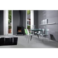 Poêle à gaz rectangulaire en acier noir | Farum Faber