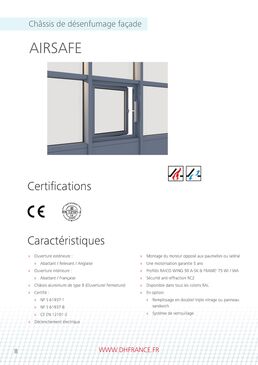 Châssis aluminium de désenfumage façade | AirSafe