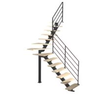 Escalier Elliot quart tournant intermédiaire rampe Fera | LAPEYRE SERVICES