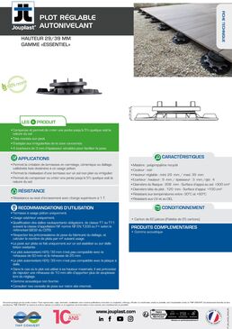 Plots autonivelants ESSENTIEL pour dalles