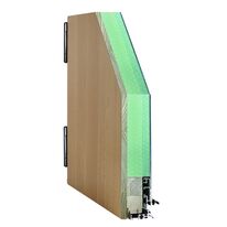 Porte d'entrée monobloc hybride aluminium à ouvrant en bois imputrescible Accoya | Porte Végétale Hybride