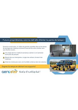 Séchage des matériaux de construction  (chape, murs)