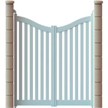 Portail en PVC avec barreaudage | MONCEAU