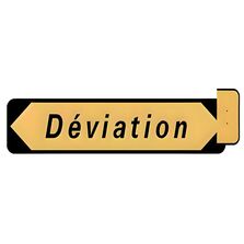 Panneau temporaire « DÉVIATION » KD22a | 1-02-2-083a2