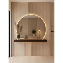 Miroir LED contemporain à la forme organique | DIUNA 