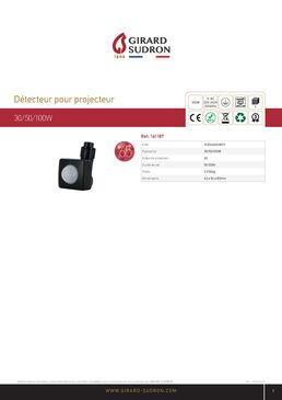 Détecteur pour projecteur 30/50/100/150/200 W | CEYLAN 