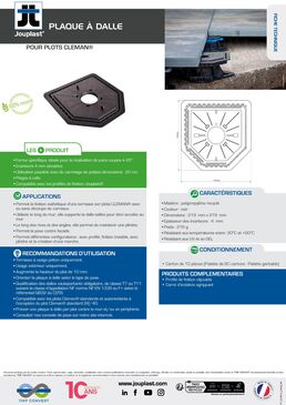 Plaque à dalle pour plots CLEMAN®